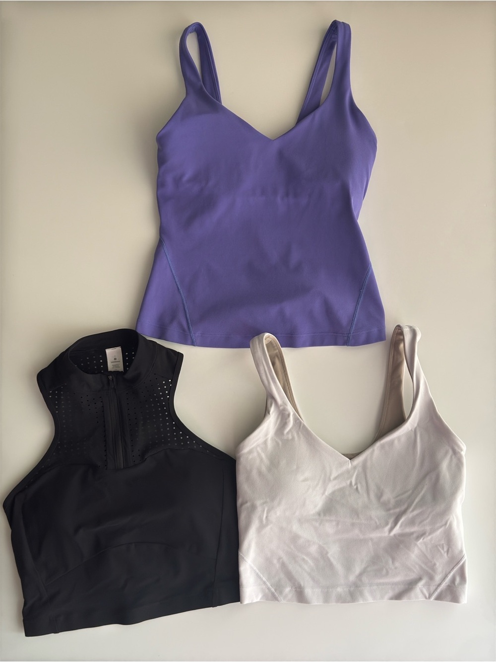Lululemon, bundle of 3 tops, size:2, good condition